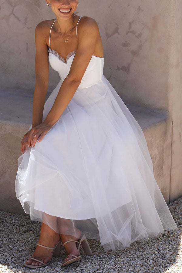 Drune - Modernes prinses chiffon Kleid