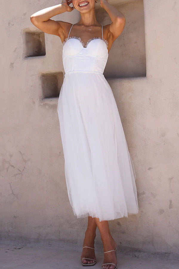 Drune - Modernes prinses chiffon Kleid