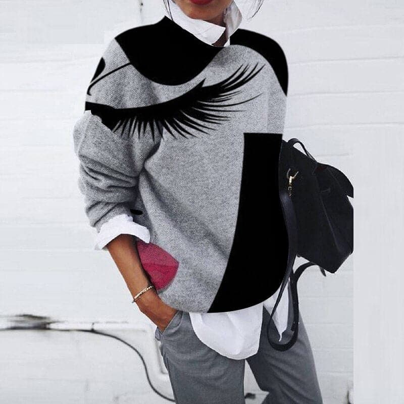 Drune | Sweatshirt - Bequemer Schnitt - Grafikdruck - Langärmliger Rundhalsausschnitt