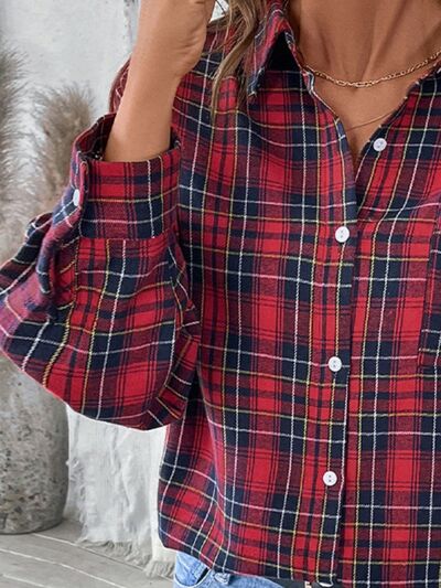 Drune | Karierte Button-Up Langarmbluse