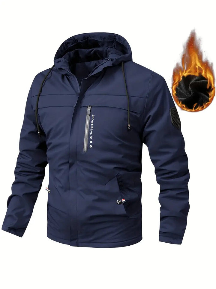 Drune | warme Winterjacke mit Futter aus Leder und Taschen für Herren - Ideal für den Winter