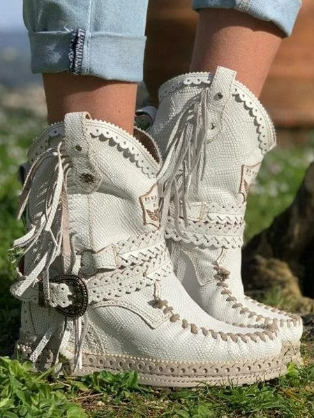 Drune | Westernstiefel mit Fransen