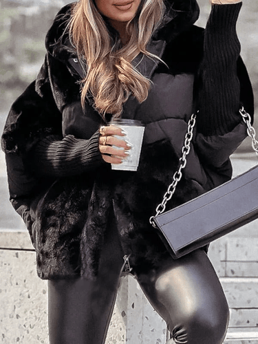 Drune | Winterjacke - Lockerer Schnitt - Gefütterte Steppjacke mit Fell-Details