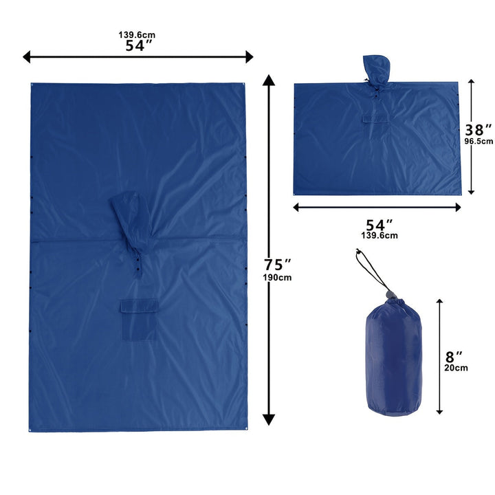 Drune | Wasserdichter Faltbarer Regenponcho Mit Kapuze