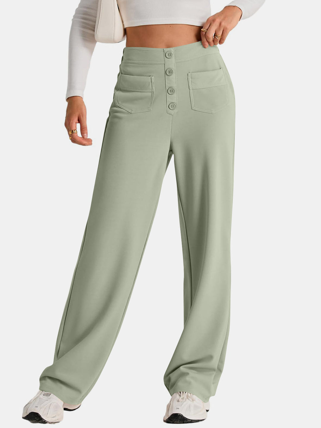 Drune | Taille Weite Hose Mit Taschen Elegant Und Komfortabel