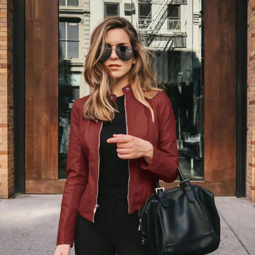 Drune | Elegante Italienische Lederbikerjacke