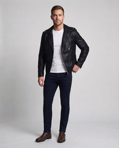 Herren Modische Bikerjacke Drune