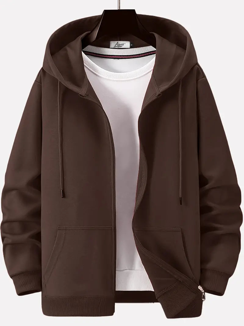 Drune - Lässiger Herbst Full Zip Hoodie mit Kordelzug für Männer