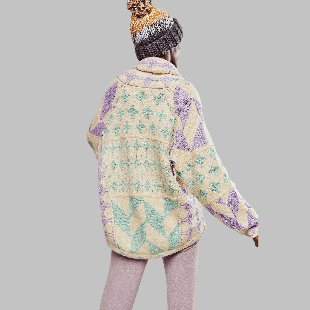 Drune | Cozy soft jacket with modern geometric patterns