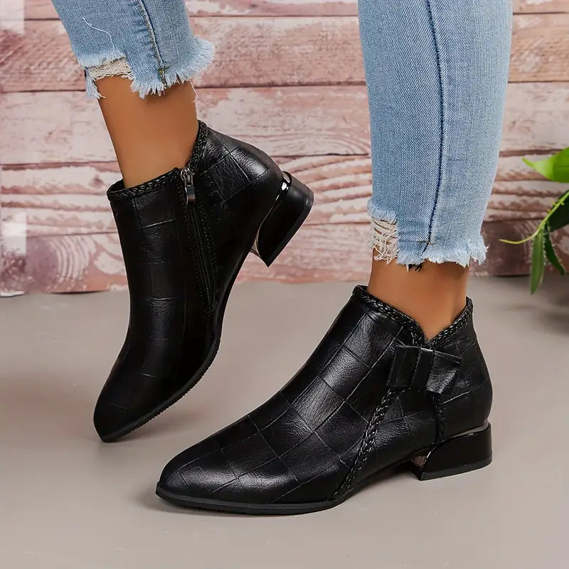 Drune | Damen Niedrig Absatz Stiefel Bequem