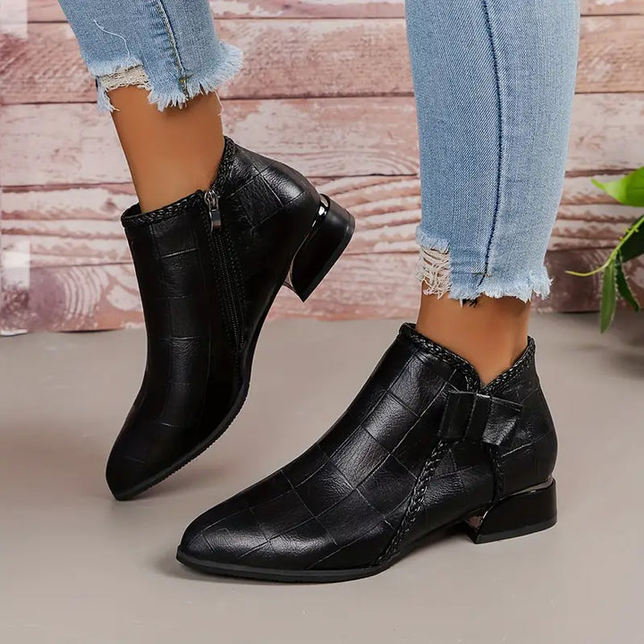 Drune | Damen Niedrig Absatz Stiefel Bequem