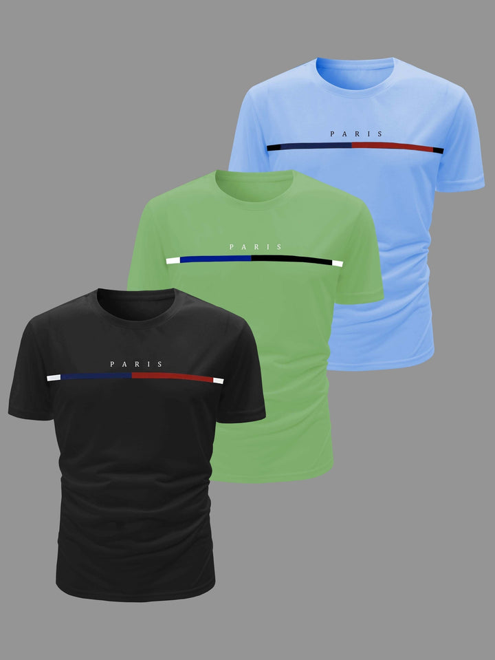 Drune | 3 Pack Herren Lässig Kurzarm T-shirts