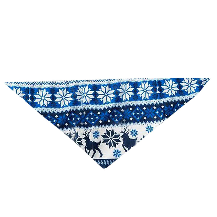 Drune | Jesus der Grund für die Saison Familie Weihnachten Pyjama Set - Marineblaues Oberteil mit blauen und weißen Schneeflocken bedruckten Hosen