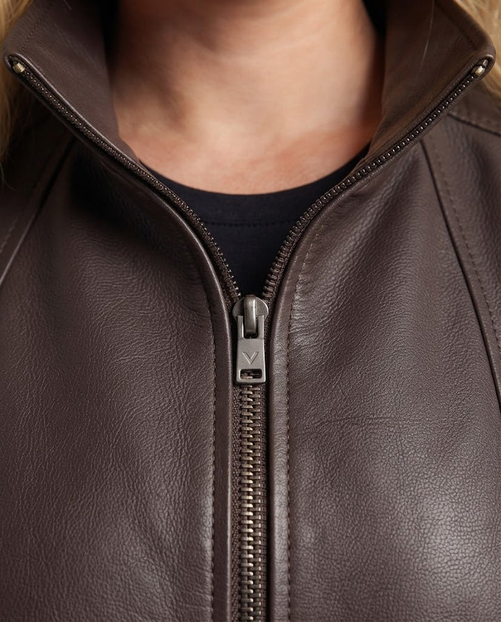 Damen Modische Kunstlederjacke Drune