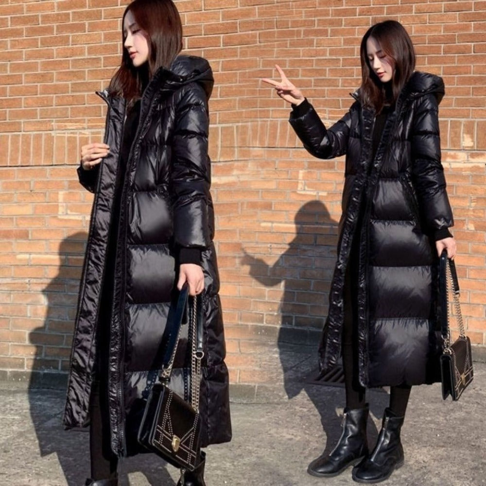 Drune | lange gesteppte Jacke mit Kapuze für Damen - Bruna
