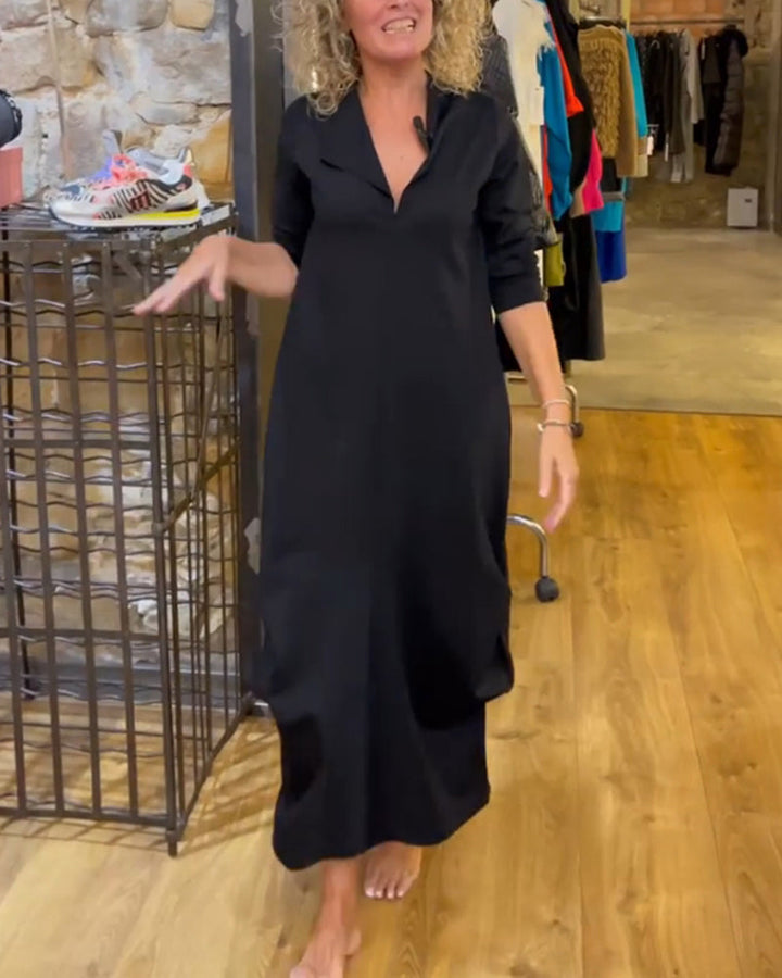 Drune | Kleid mit V-Ausschnitt und A-Linie