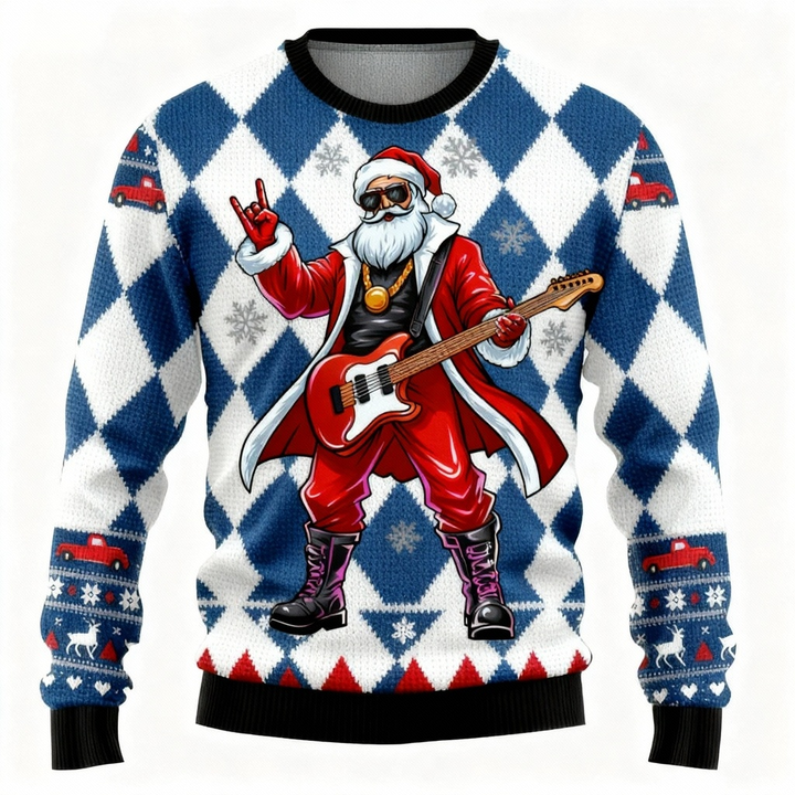 Drune | Hässlicher Weihnachts-Pullover Party [2025] | Rock Santa Edition
