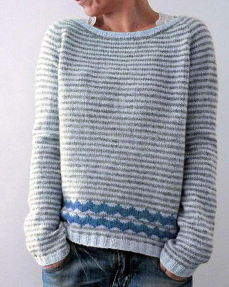 Drune | Pullover Soto Lange Ärmel Gestreiftes Design Stricktextur