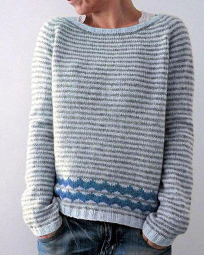 Drune | Pullover Soto Lange Ärmel Gestreiftes Design Stricktextur