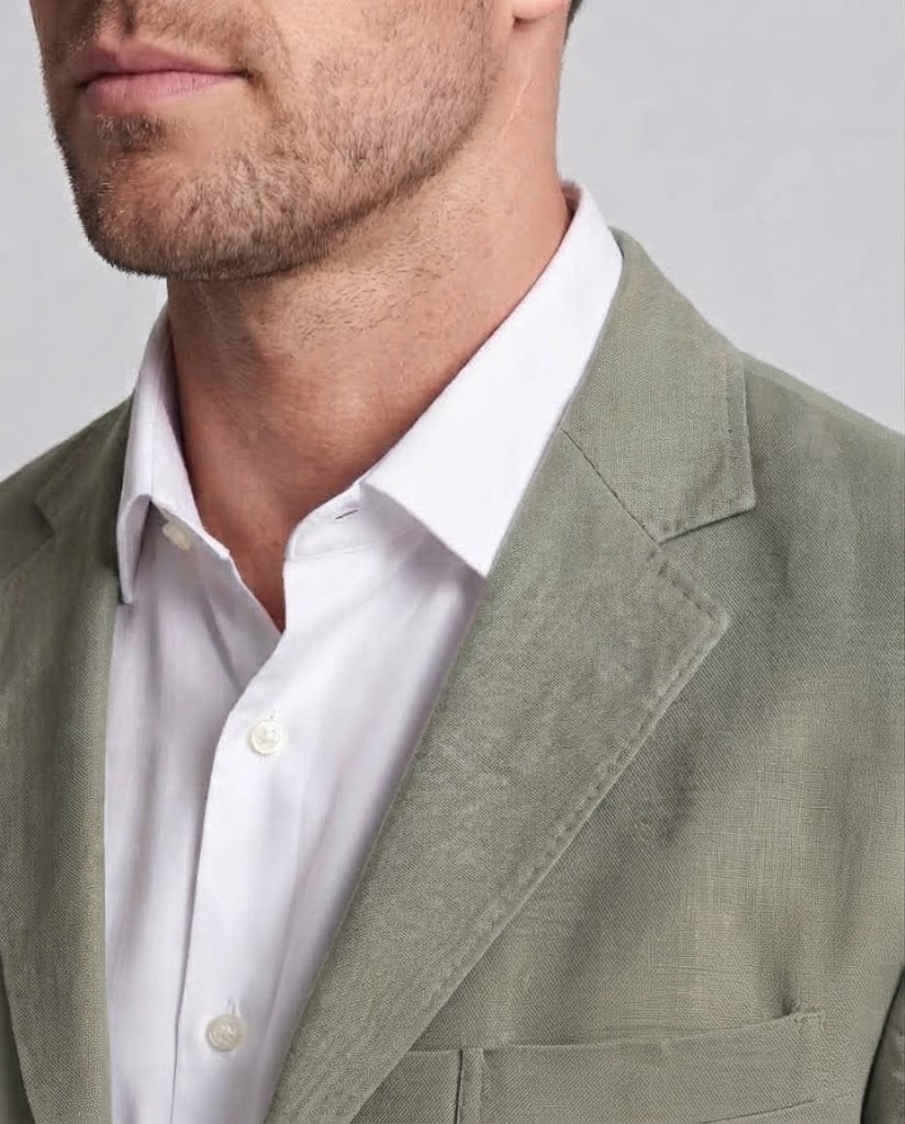 Herren Leichter Leinenblazer mit strukturierter Optik und taillierter Silhouette Drune