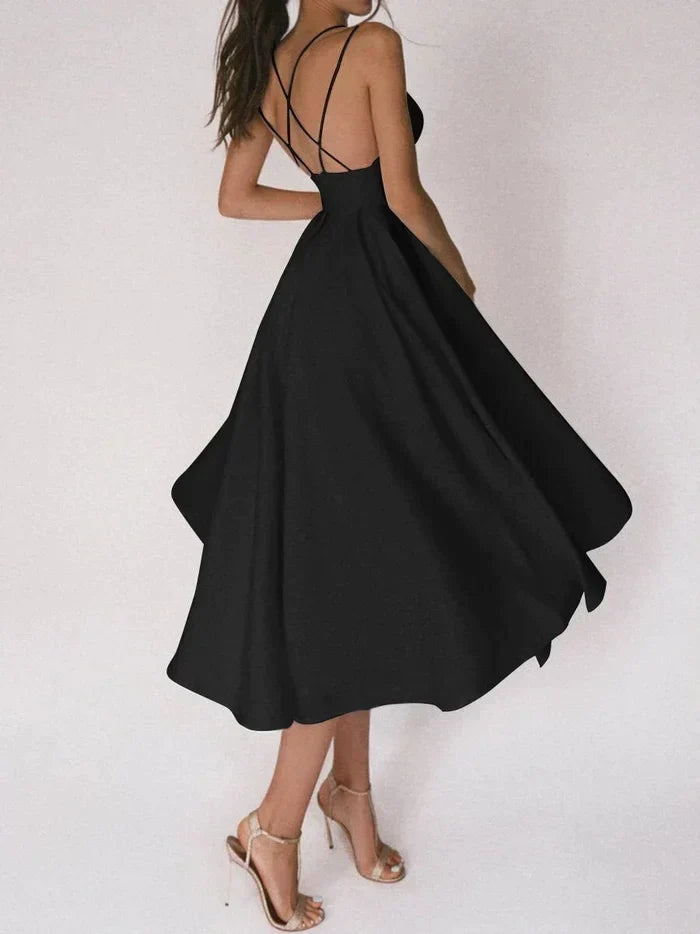 Drune | Elegantes Kleid mit V-Ausschnitt und Trägern