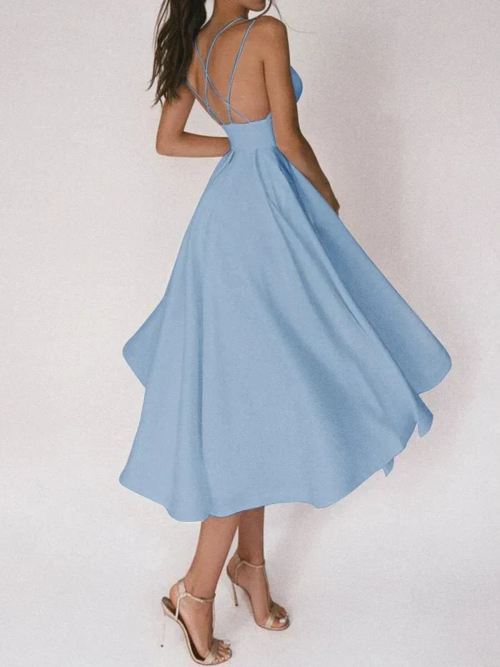 Drune | Elegantes Kleid mit V-Ausschnitt und Trägern