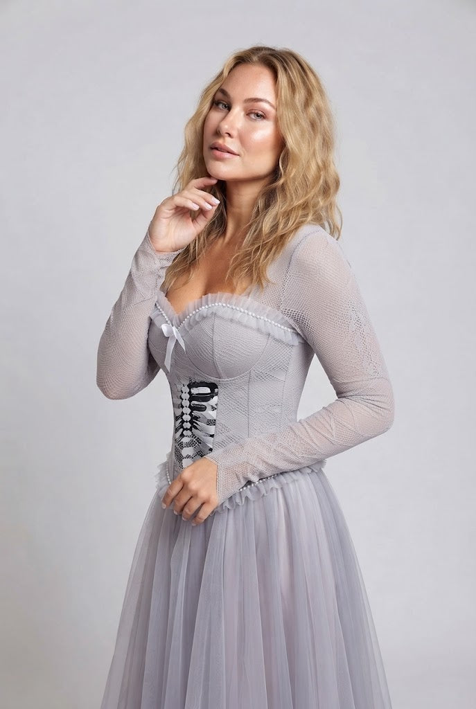 Frauen elegantes Hochzeitskleid Drune