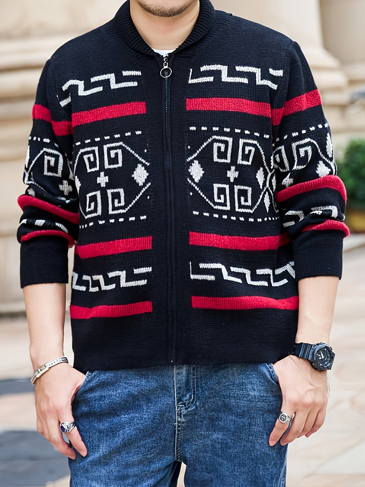 Drune | Lässige Herren-Strickjacke mit Reißverschluss