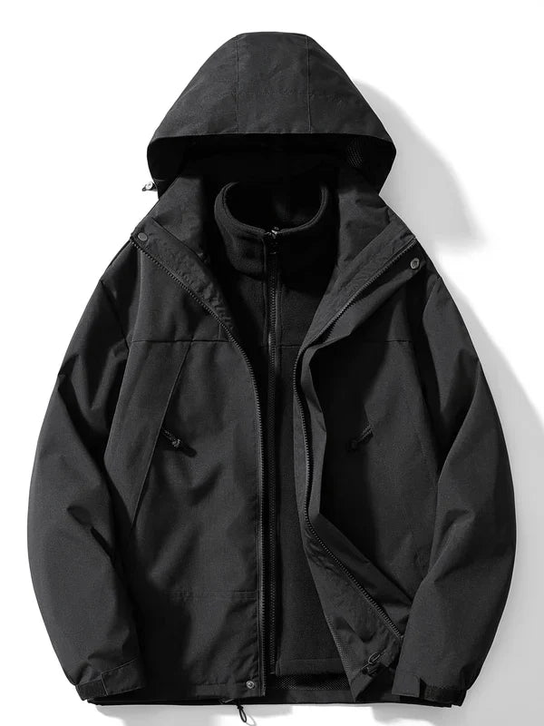 Drune | Winterjacke mit Kapuze 3 in 1 für Frauen, perfekt für Outdoor-Aktivitäten