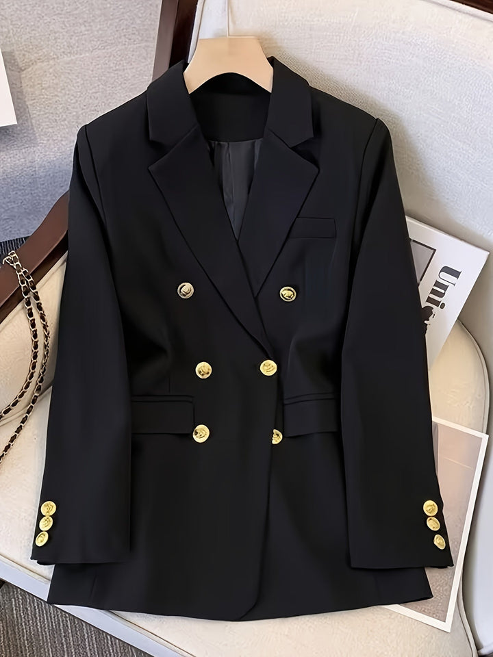 Drune | Eleganter Business Slim Blazer mit goldenen Knöpfen Ideal für alle Jahreszeiten