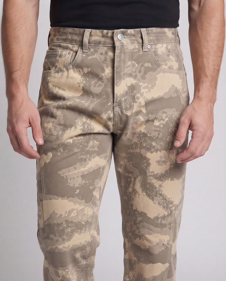 Herren Camouflage-Utility-Jeans im geraden Palazzoschnitt Drune