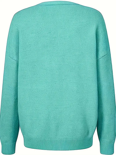 Drune | Solide Farbige Cut-Out Strickpullover - Stylische Damenmode