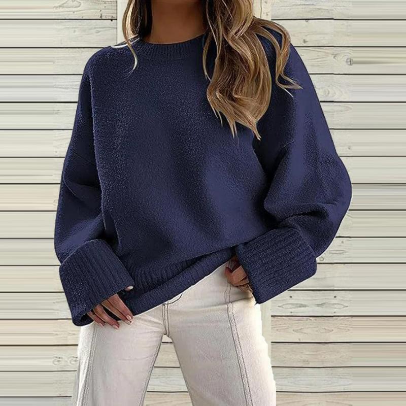 Drune | Einfarbiger Pullover mit Rundhalsausschnitt