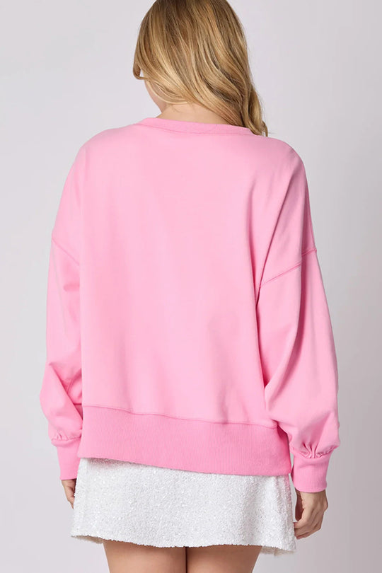 Drune | Weihnachtsbogen Pailletten Lockere Freizeit Langarm Sweatshirt