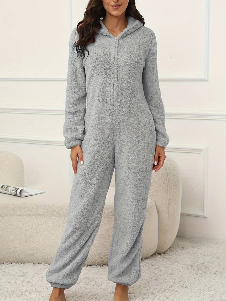 Drune | Kapuzen-Lounge-Jumpsuit Für Stilvollen Winterkomfort Für Frauen