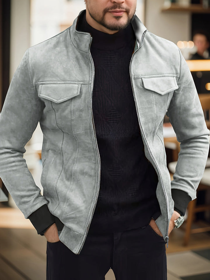 Drune | einfarbige Fleece-Winterjacke für Männer - Ideal für den Winter