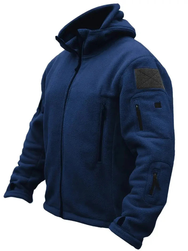 Drune | Tactical Hoodie Jacke - Mehrfach-Taschen-Design - Fleece-Futter - Outdoor-Leistung