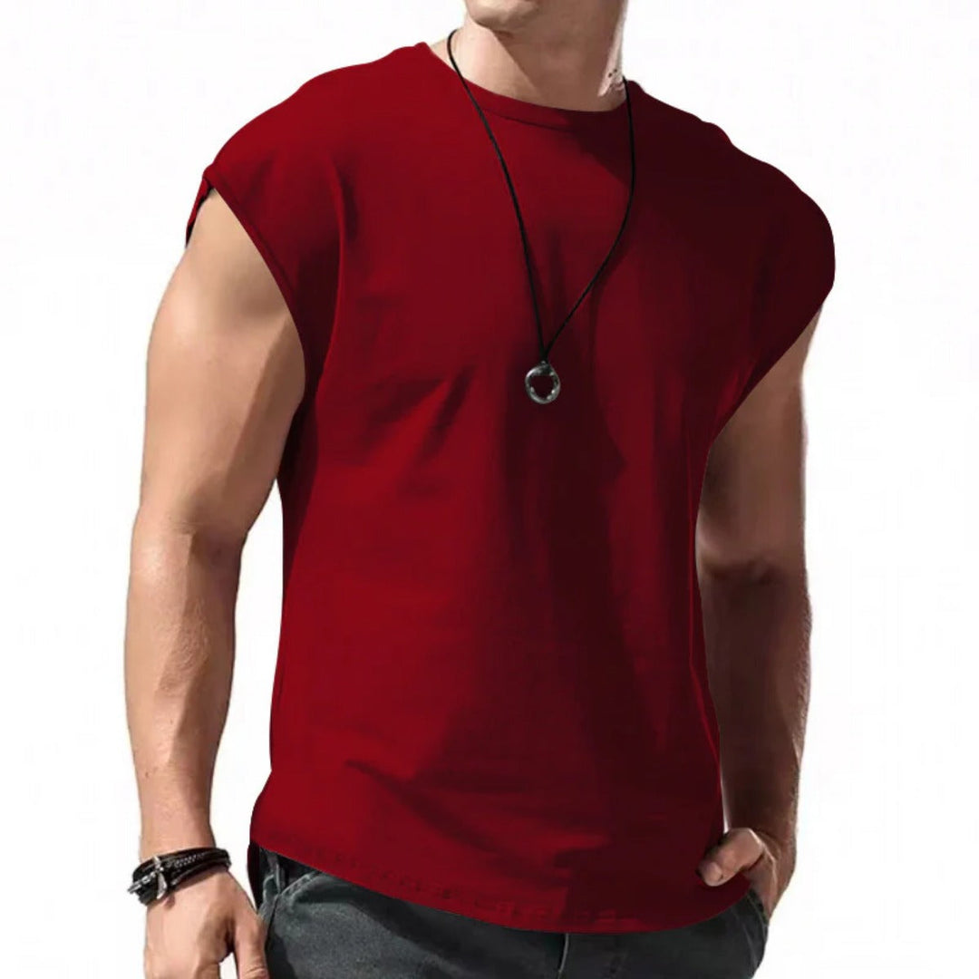 Drune | Einfarbiges Weste-T-Shirt
