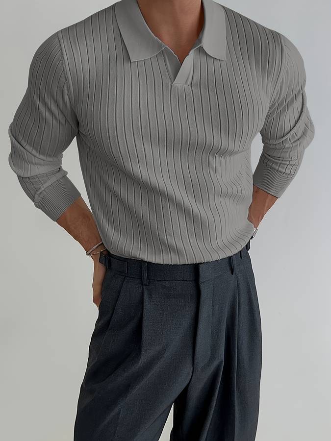 Drune - Lässiger Herrenpullover mit V-Ausschnitt