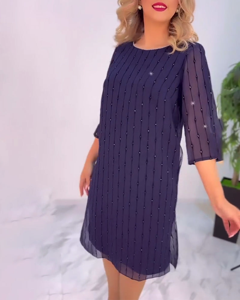 Drune | Kleid Einfarbig Plissiert