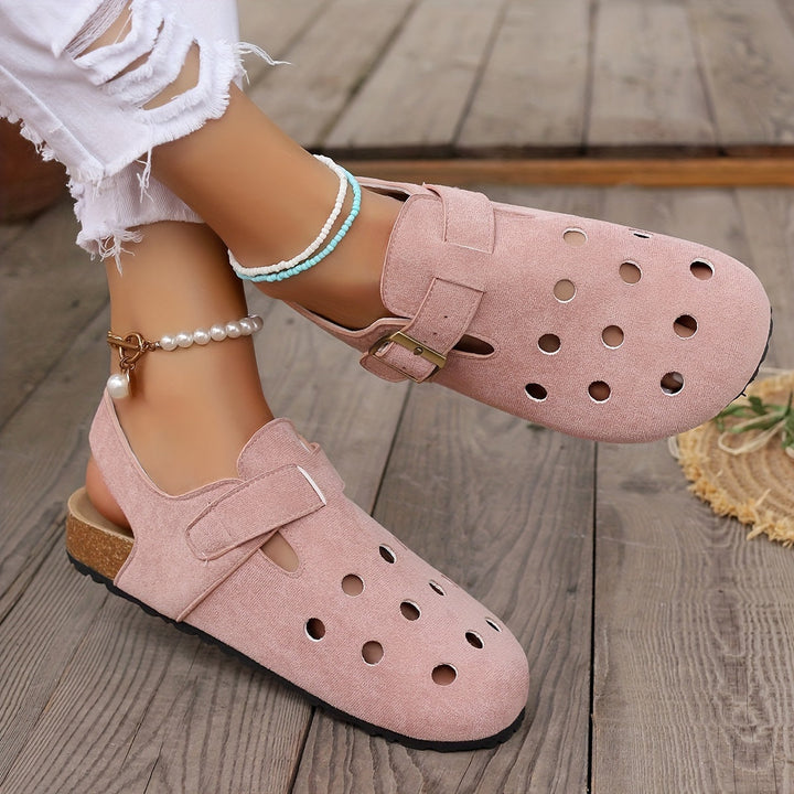 Drune | Retro Kork Clogs Mit Slingback