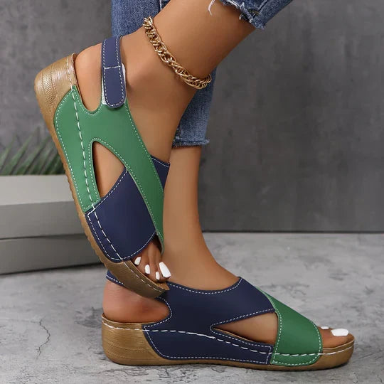 Drune | Damenschuhe mit Kontrastierendem Keilabsatz