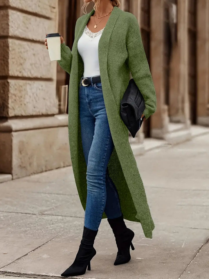 Drune | Schlichte Strickjacke mit Offenem Vorderteil