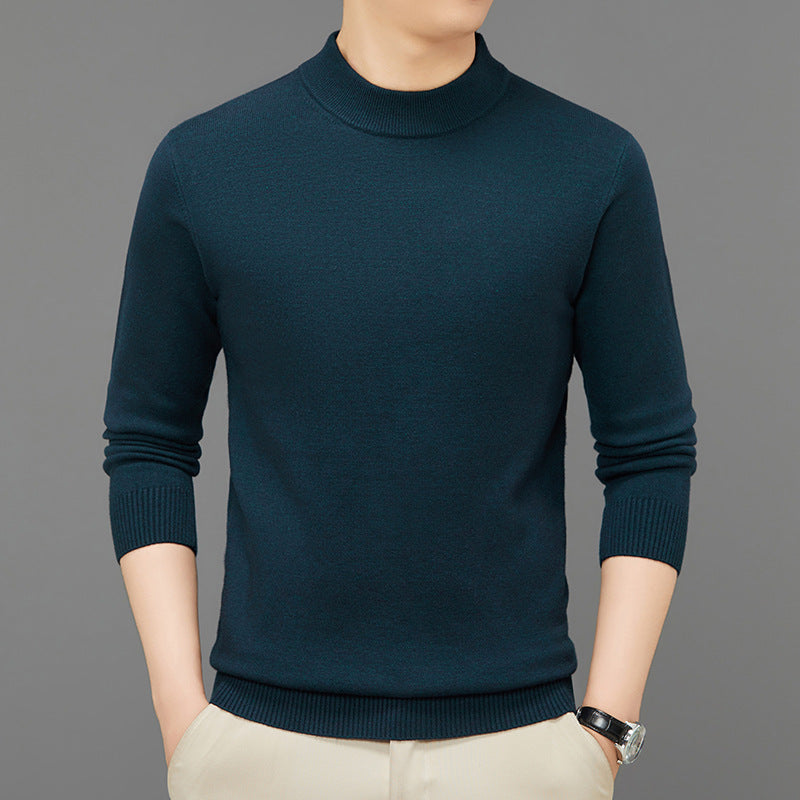 Herren-Strickpullover mit Stehkragen