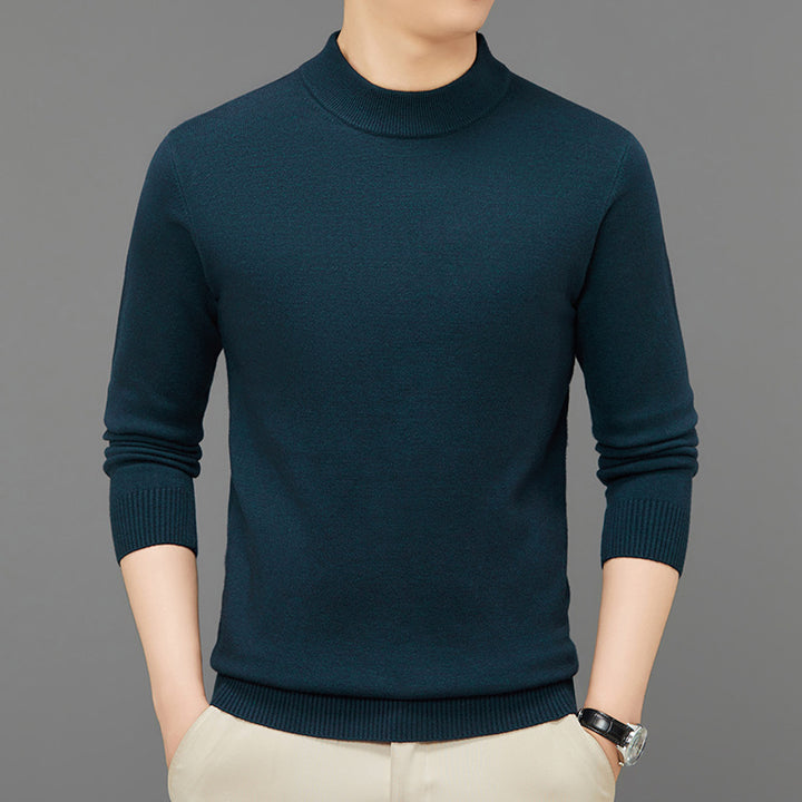 Herren-Strickpullover mit Stehkragen
