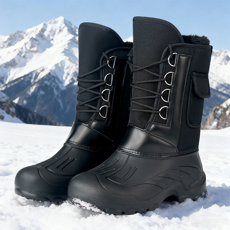 Hohe Herren-Winterstiefel zum Hineinschlüpfen