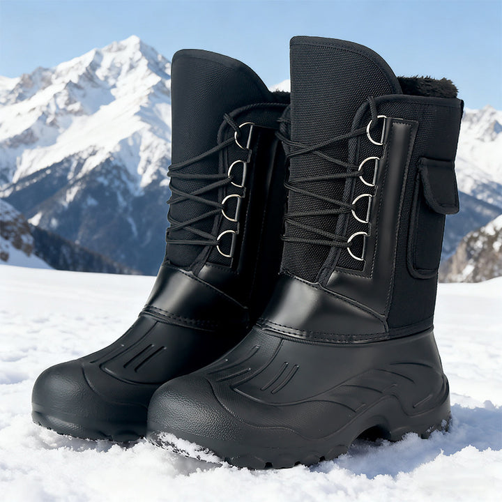 Hohe Herren-Winterstiefel zum Hineinschlüpfen
