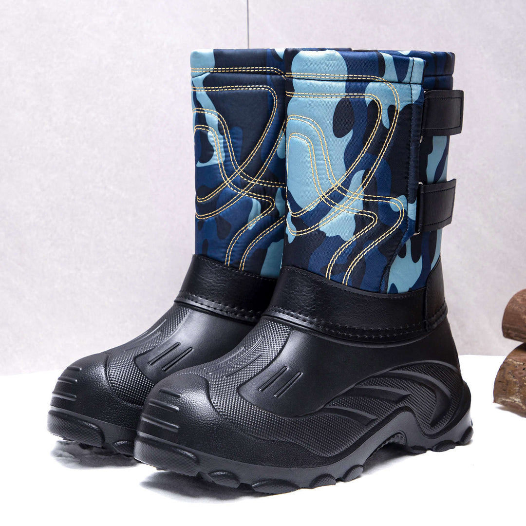 Gefütterte Herren-Winterstiefel zum Hineinschlüpfen