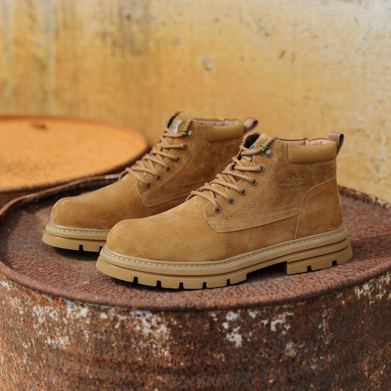 Robuste Leder-Stiefel, gefüttert, verschiedene Größen