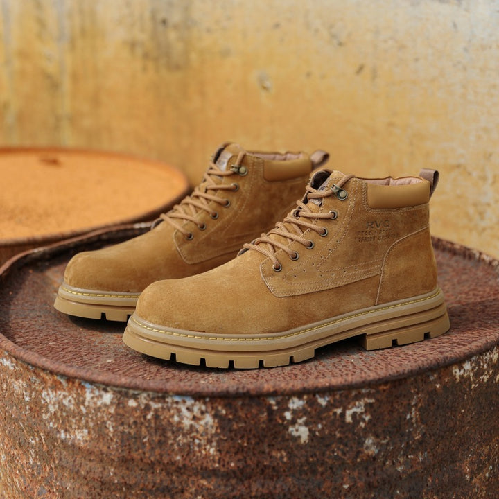 Robuste Leder-Stiefel, gefüttert, verschiedene Größen